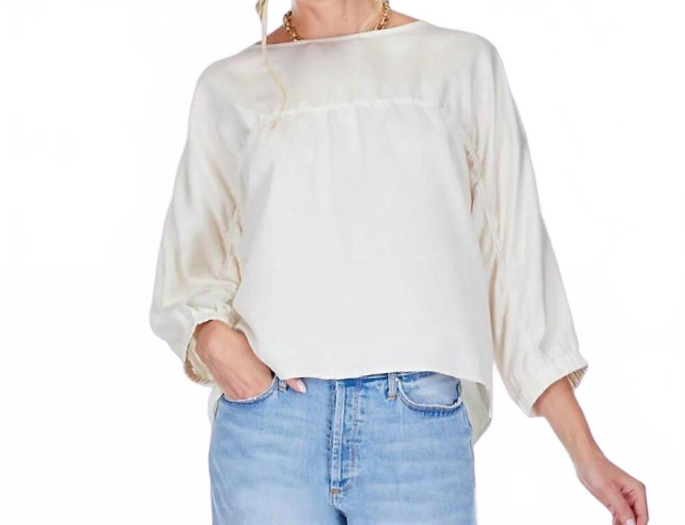 NEW JOY JOY batwing pullover top in off white